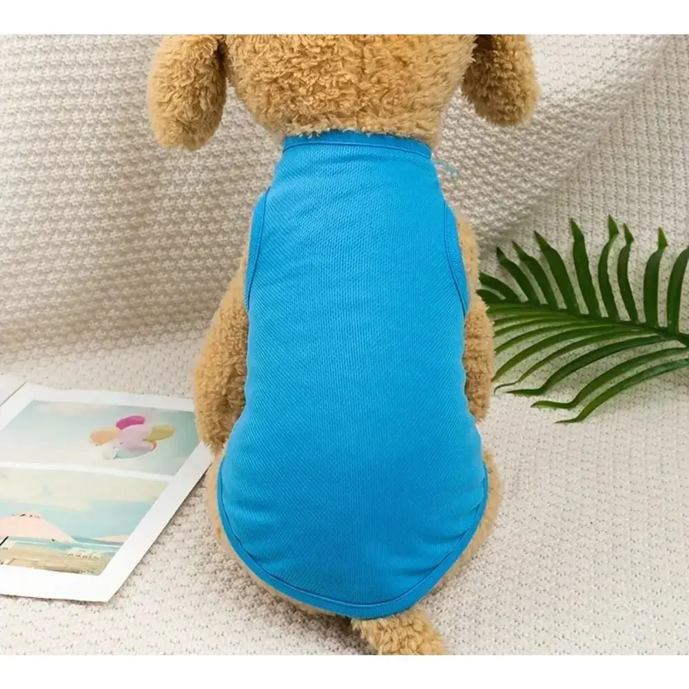 Dog Tank Tops Mesh Lightweight Pet Shirts Blue Teal Bundle Size Large